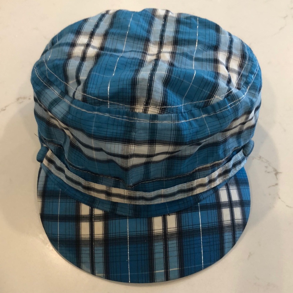Captain checked adjustable cap for kids